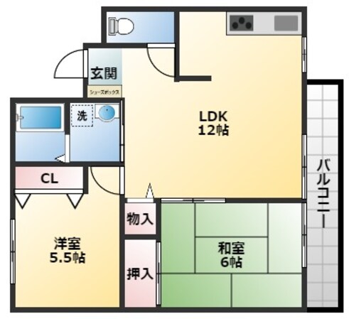 アキナハイツIの物件間取画像